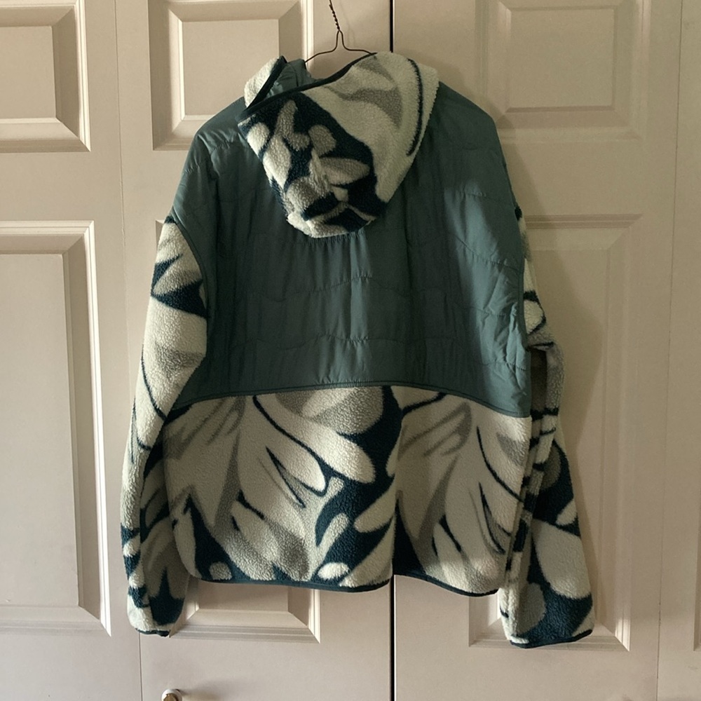 Ascend women’s XL hooded jacket outdoors hiking green peaks nylon fleece - Picture 2 of 11